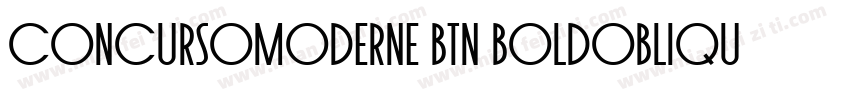 ConcursoModerne BTN BoldOblique字体转换